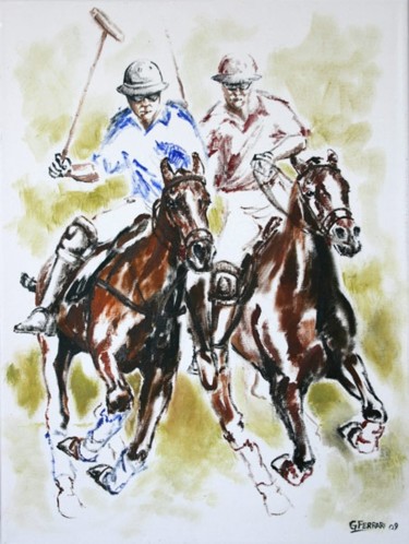 Painting titled "polo VI" by Gimena Ferrari, Original Artwork