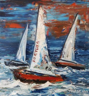 Pintura titulada "veleros" por Gimeno, Obra de arte original, Oleo