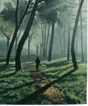 Pintura intitulada "el paseo" por Gimeno, Obras de arte originais, Óleo