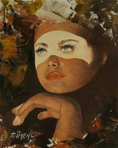 Картина под названием "figura" - Gimeno, Подлинное произведение искусства, Масло