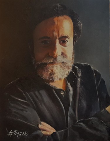 Painting titled "retrato" by Gimeno, Original Artwork, Oil