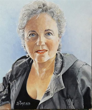 Pintura titulada "retrato" por Gimeno, Obra de arte original, Oleo
