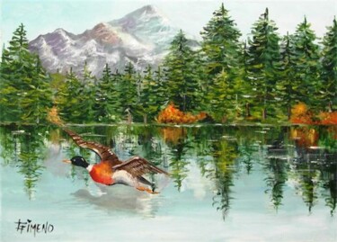 Pintura titulada "paisaje" por Gimeno, Obra de arte original, Oleo