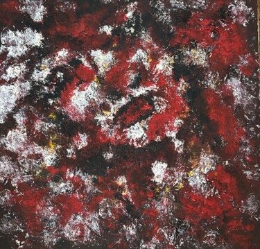 Painting titled "Flamenco Rouge" by Gina Lafont, Original Artwork, Acrylic