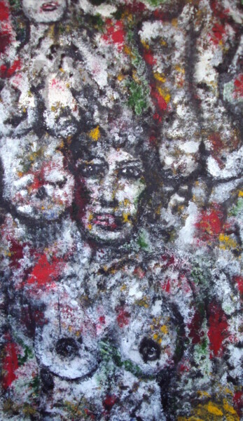 Schilderij getiteld "Stone Nudes" door Gina Lafont, Origineel Kunstwerk, Acryl