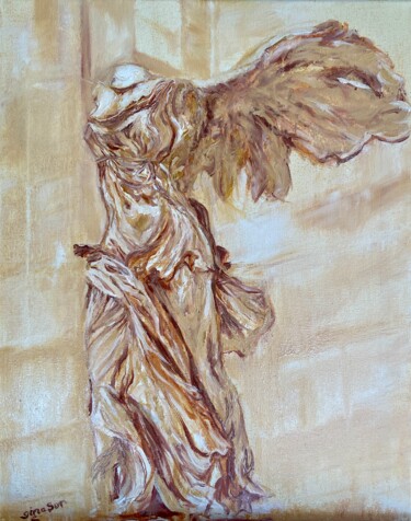 Painting titled "Winged Victory of S…" by Gina Son, Original Artwork, Oil