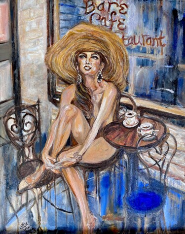 Painting titled "Ma Jeunesse (Cindy…" by Gina Son, Original Artwork, Oil
