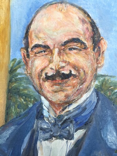 Pintura intitulada "My Poirot (Wish I h…" por Gina Son, Obras de arte originais, Óleo