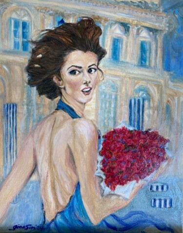 Painting titled "Someday My Prince W…" by Gina Son, Original Artwork, Oil