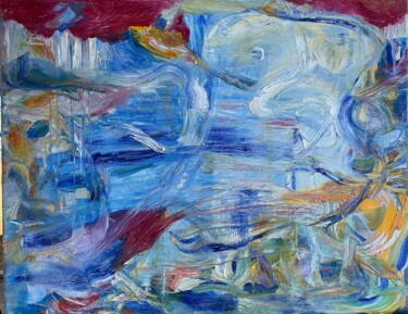 Pintura intitulada "Life Force (Abstrac…" por Gina Son, Obras de arte originais, Óleo