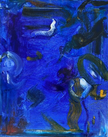 Painting titled "Ode to Chagall's Bl…" by Gina Son, Original Artwork, Oil