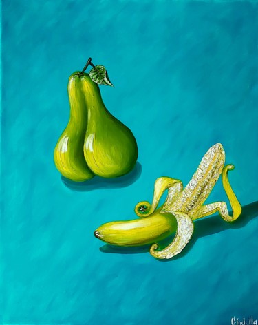 Painting titled "Mature fruit" by Alena Goncharova (Gindylla), Original Artwork, Oil