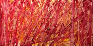 Pittura intitolato "Rosso relativo" da Gino Bernardini, Opera d'arte originale, Olio