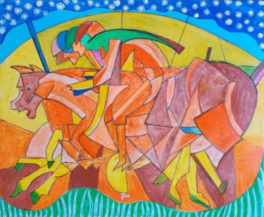 Pittura intitolato "Sinfonia di colori…" da Gino Gavazzi, Opera d'arte originale, Acrilico