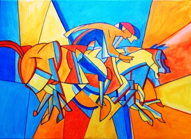 Pittura intitolato "Salto doppio" da Gino Gavazzi, Opera d'arte originale