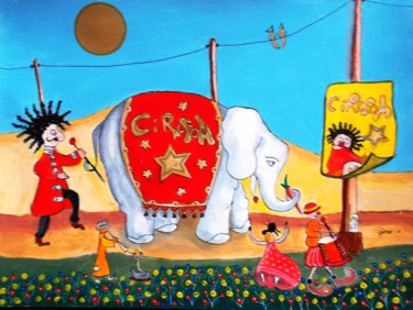 Painting titled "Circo Fa" by Gino Gavazzi, Original Artwork