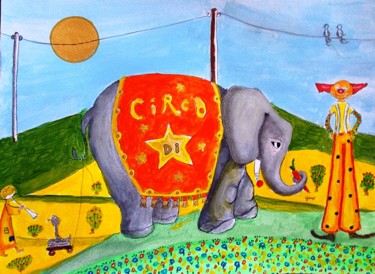Painting titled "Circus Di" by Gino Gavazzi, Original Artwork