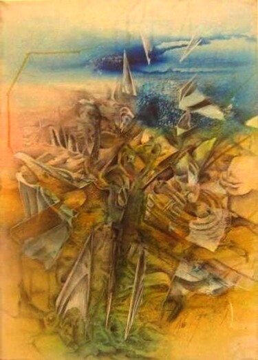 Pittura intitolato "TZUNAMI" da Gino Loperfido, Opera d'arte originale