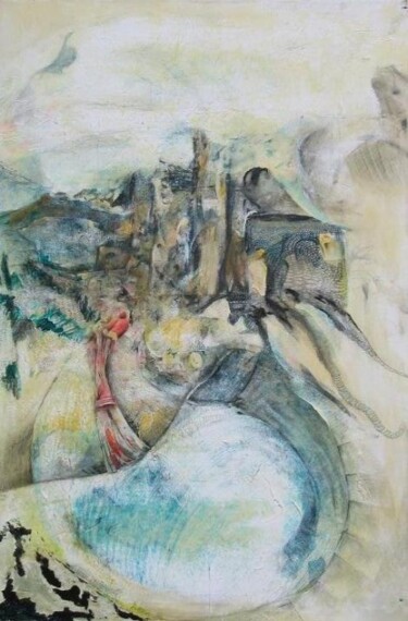 Pittura intitolato "viaggio da Subiaco…" da Gino Loperfido, Opera d'arte originale
