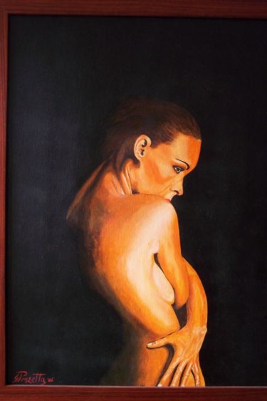 Pittura intitolato "Donna al buio" da Giò, Opera d'arte originale, Olio