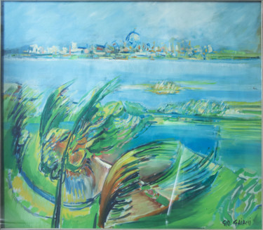 Pittura intitolato "Sogno il lago azzano" da Giò Gaiani, Opera d'arte originale