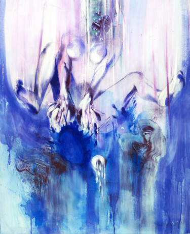 Pittura intitolato ""La forza dell'acqu…" da Giorgio Maria Pastafiglia (Giò Pasta), Opera d'arte originale, Olio Montato su…