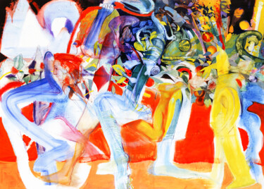 Pittura intitolato "" Fuga dalla Realtà…" da Giorgio Maria Pastafiglia (Giò Pasta), Opera d'arte originale, Olio Montato su…