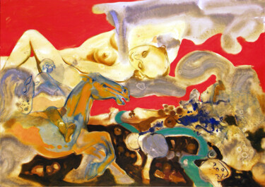 Pittura intitolato "“Viaggio Onirico ne…" da Giò Pasta, Opera d'arte originale, Olio