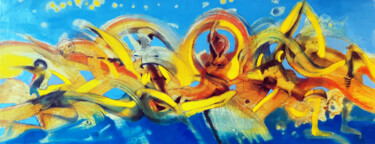 Pintura titulada ""L'IMMACOLATA VISIO…" por Giò Pasta, Obra de arte original, Oleo Montado en Bastidor de camilla de madera