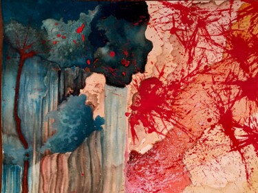 Peinture intitulée "Sub Sound #1" par Gioele Orrù, Œuvre d'art originale, Aquarelle
