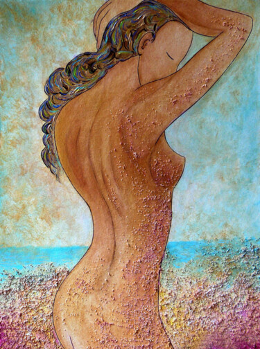 Peinture intitulée ""Colors and Sand" D…" par Gioia Albano, Œuvre d'art originale, Acrylique