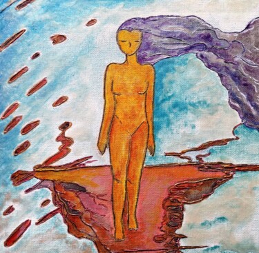 Pintura intitulada "On my earth" por Gioia Albano, Obras de arte originais, Acrílico