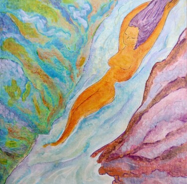 Картина под названием "Along with water" - Gioia Albano, Подлинное произведение искусства, Акрил