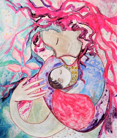 Painting titled "I carried you like…" by Gioia Albano, Original Artwork, Acrylic