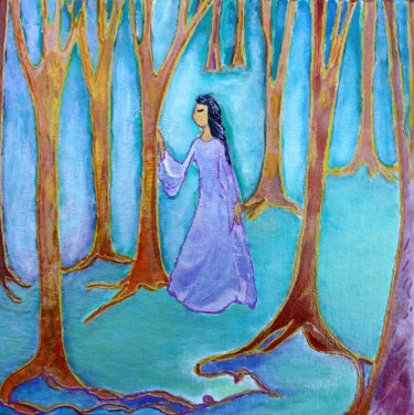 Pittura intitolato "In my wood" da Gioia Albano, Opera d'arte originale, Acrilico