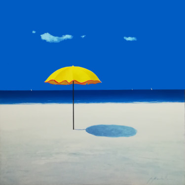 Pittura intitolato "ombrellino giallo n…" da Gio Mondelli, Opera d'arte originale, Acrilico