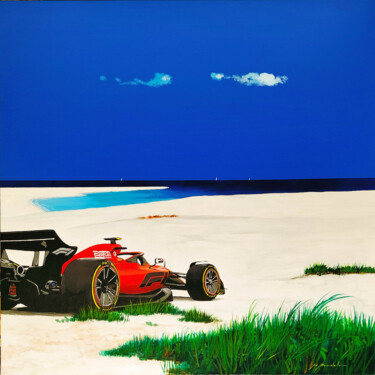 Painting titled "FERRARI F1" by Gio Mondelli, Original Artwork, Acrylic