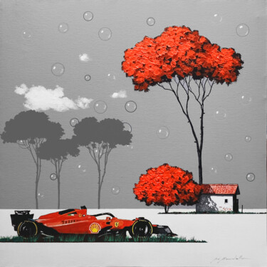 Картина под названием "Passione Rossa F1-…" - Gio Mondelli, Подлинное произведение искусства, Акрил