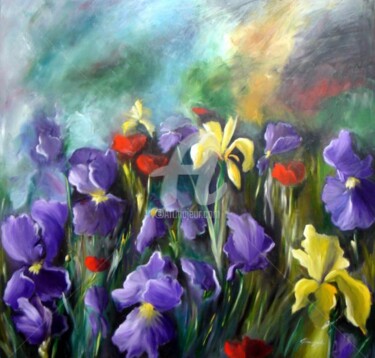 Pittura intitolato "iris" da Giordana Bussoli, Opera d'arte originale