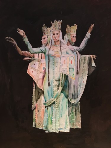 “Samaia” "“Samaia”" başlıklı Tablo Giorgi Kikvadze tarafından, Orijinal sanat, Suluboya