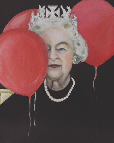 The Queen she is having fun Pintura intitulada "The Queen she is ha…" por Gió, Obras de arte originais, Óleo