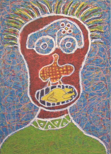 Pintura titulada "mangiatore .jpg" por Giorgio Bertin, Obra de arte original
