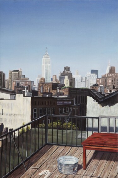 Painting titled "New York City Light" by Giorgio Cavalieri, Original Artwork, Oil