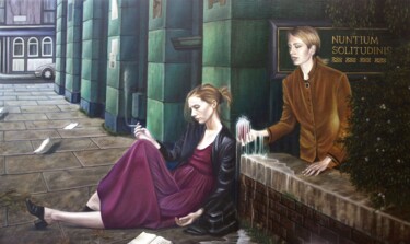 Painting titled "The unfinished diary" by Giorgio Cavalieri, Original Artwork, Oil