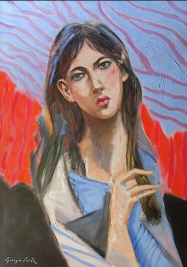 Peinture intitulée "Sara" par Giorgio Conte, Œuvre d'art originale, Huile Monté sur Châssis en bois