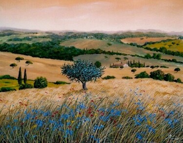 Pittura intitolato "colline senesi" da Giorgio, Opera d'arte originale