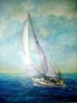 Peinture intitulée "voilier au trayas" par Giorgio, Œuvre d'art originale