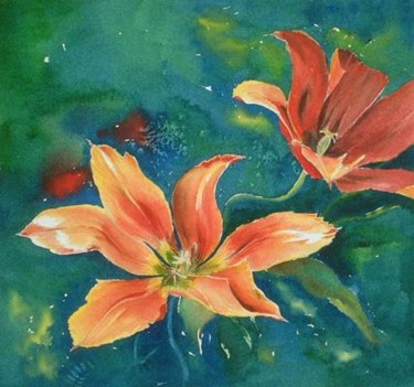 Peinture intitulée "tulipesen fleurs" par Giorgio, Œuvre d'art originale