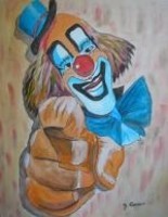 Peinture intitulée "clown rigolo" par Giorgio, Œuvre d'art originale