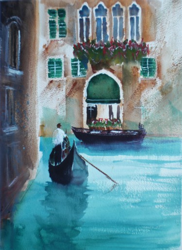 Painting titled "Venice 14" by Giorgio Gosti, Original Artwork, Watercolor